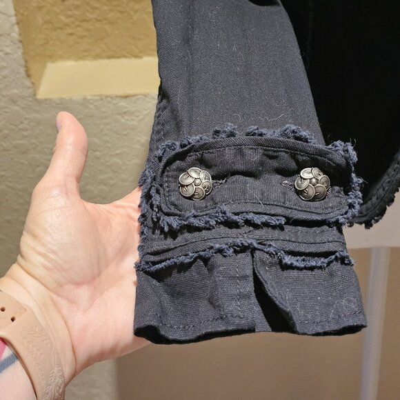 BKE Black S  Jacket Vintage Grunge Alternative Punk 1990's Y2K Steampunk Goth - Picture 6 of 15